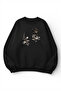 Unisex Soft Textured Sufism Printed Design Oversize 3 Thread Crew Neck Sweatshirt
