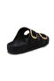 Mk205 Black Genuine Suede Leather Full Covered Cork Sole Double Buckle Unisex Orthopedic Slippers - 4