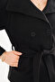 High Collar Short Lined Cashmere Coat - 7