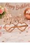Birthday Queen Rose Gold Party Glasses – Heart-Frame Crowned Women's Birthday Glasses - 2