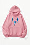 Unisex Soft Textured Sapphire Whales Printed Design Oversize 3 Thread Hoodie Sweatshirt