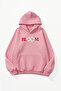Unisex Soft Textured Bloom Printed Design Oversize 3 Thread Hoodie Sweatshirt