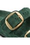 Mk205 Green Genuine Suede Leather Full Covered Cork Sole Double Buckle Unisex Orthopedic Slippers - 6
