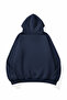Unisex Soft Textured on Fire Risk Printed Design Oversize 3 Thread Hoodie Sweatshirt - 2