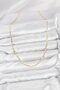 60cm Golden Brass Laser Fine Chain Women's Necklace for Elegant Necks