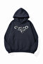 Unisex Soft Textured Tribal Snake Printed Design Oversize 3 Thread Hoodie Sweatshirt