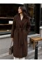 Long Cashmere Coat with Belt, Lined, Stylish Premium Winter Coat