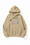 Unisex Soft Textured Luck Printed Design Oversize 3 Thread Hoodie Sweatshirt
