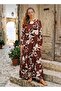 Patterned Waist Cinched Dress with Belt
