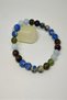 Certified Pisces Men's Natural Stone Bracelet (Aquamarine, Agate, Varacite, Dumortireite Tiger Eye)