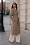 Long Cashmere Coat with Belt, Lined, Stylish Premium Winter Coat - 3