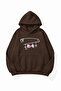 Unisex Soft Textured Luck Printed Design Oversize 3 Thread Hoodie Sweatshirt