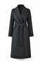Long Cashmere Coat with Belt, Lined, Stylish Premium Winter Coat - 2