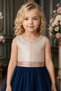 Luxury Heart Detailed Feathered Girl's Dress - 4