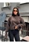 Women's Button Detailed Turtleneck Knitwear Sweater - 5