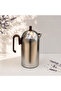 Silver Serving Thermos with Brown Handle and Brown Lid – 1L - 3