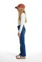 Girl's Corded Fabric Round Neck Blouse - 2
