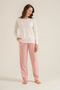 Women's Pajama Set, Combed Modal, 50% Cotton 50% Modal, Round Neck, with Pockets, Have a Super Day Printed