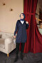 Navy Blue Buttoned Cold Yarn Knitwear Cardigan - 2