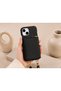 iPhone 14 Plus (6.7 Inch) Compatible Premium Lux Leather Case with Open Sides, Slim Design, Wallet, Zipper, Card Holder, Crossbody Neck Strap, and Drawstring Strap