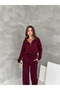 Modal Fabric Ribbed Drawstring Detailed Zippered Set