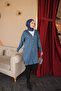 Indigo Buttoned Cold Yarn Knitwear Cardigan - 3