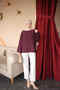 Plum Wide Sleeve Blouse - 2