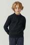 Boy's Buttoned Polo Neck Knit Sweater - 5