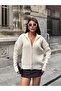 Women's Double Zippered Knitwear Cardigan - 5