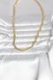 45cm golden brass chain women's necklace for elegant necklines