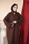 Brown Zippered Double Sleeve Felt Cardigan - 4