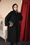 Black Zippered Double Sleeve Felt Cardigan - 4
