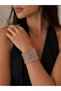 Showy Crystal Stone Women's Bracelet – Multi-Row Sparkling Gold Bracelet – Stylish Jewelry for Special Occasions and Important Events