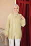 Mint Green Piping Buttoned Kimono - 4