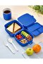 4-Compartment 2-Tier Lunch Box with Built-In Fork and Spoon - 2