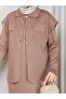 Full Length Stylish Knitwear Suit with Vest - Tan - 6