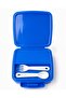 4-Compartment 2-Tier Lunch Box with Built-In Fork and Spoon - 4