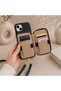 iPhone 14 Plus (6.7 Inch) Compatible Premium Lux Leather Case with Open Sides, Slim Design, Wallet, Zipper, Card Holder, Crossbody Neck Strap, and Drawstring Strap - 3