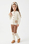 Floral Embroidered Cardigan, Tights, Leggings and Headband 4-Piece Knitwear Set - 4