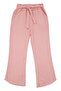 Girl's Salmon Sleeves Ruffled Floral Embroidered Wrinkled 2-Piece Set - 6