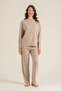 Women's Pajama Set, Combed Modal, Seasonal Fabric, 50% Cotton 50% Modal, Round Neck, Double Pockets - 5