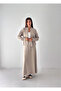 Modal Fabric High Collar Double Pocket Gathered Skirt Suit