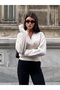 Women's V-Neck Soft Knitwear Sweater - 4