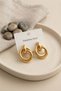 316L Steel Gold Color Hoop Model Earrings