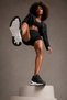 Women's Black Sneaker Thick Sole Lace-Up Casual Sports Shoes Black White - 2