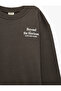 Printed Cotton Crew Neck Long Sleeve Sweatshirt - 3
