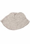 Baby Boy Ecru Brown Striped Muslin Jumpsuit with Pockets and Hat - 3