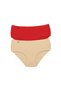 Tutku-2 Pieces Women's High Waist Bato Thin Rubber Panties S5
