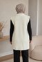 Women's Long Stone Buttoned Pocketed Vest - 4