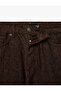 Normal Waist Cotton Pocket Loose Fit Jean Trousers - 4